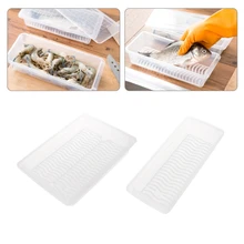 Новейшая еда в холодильнике ящик для хранения фруктов пластиковая прозрачная мясная овощная корзина для хранения Nov2