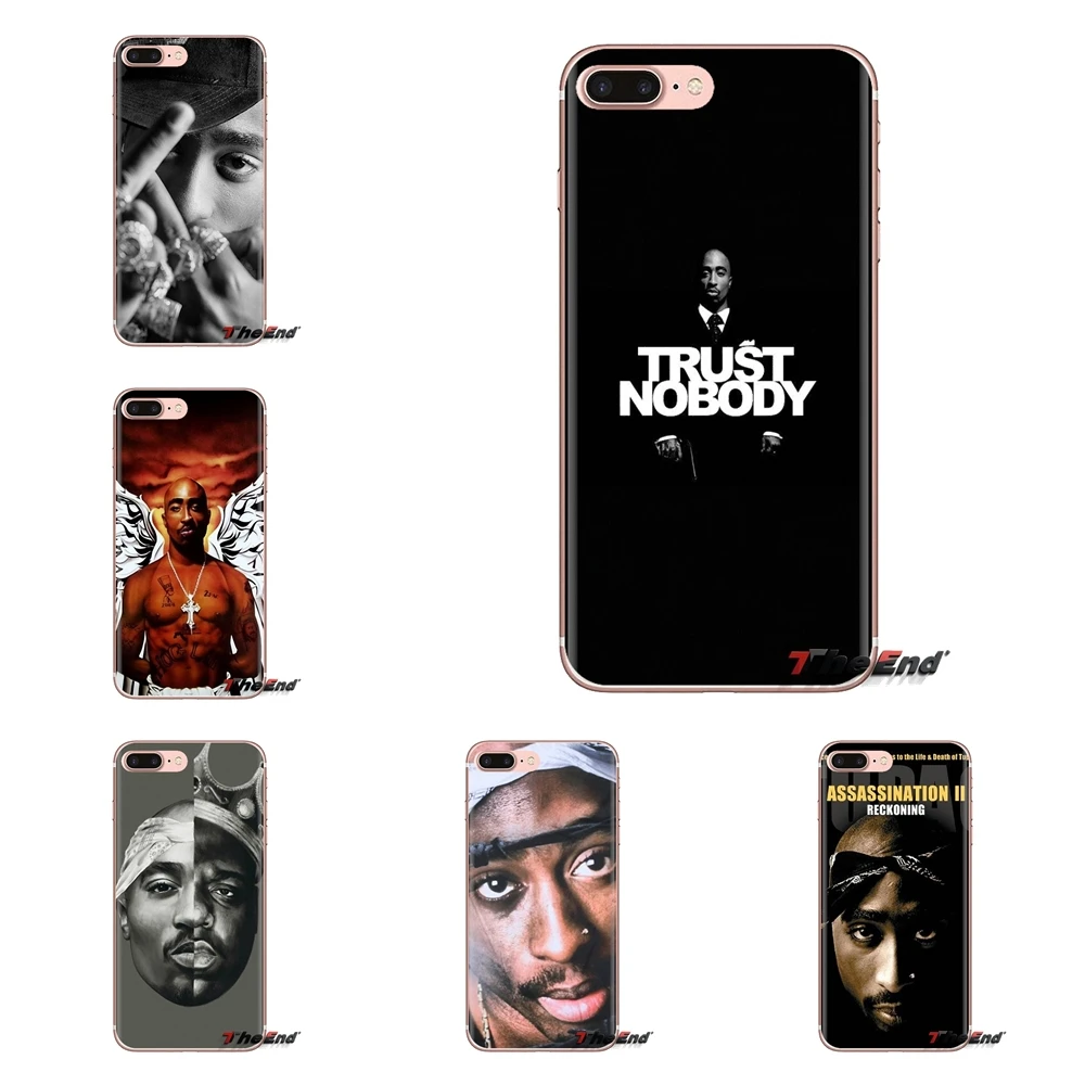 

For iPod Touch Apple iPhone 4 4S 5 5S SE 5C 6 6S 7 8 X XR XS Plus MAX Transparent Soft Shell Covers 2Pac Tupac Shakur Rapper