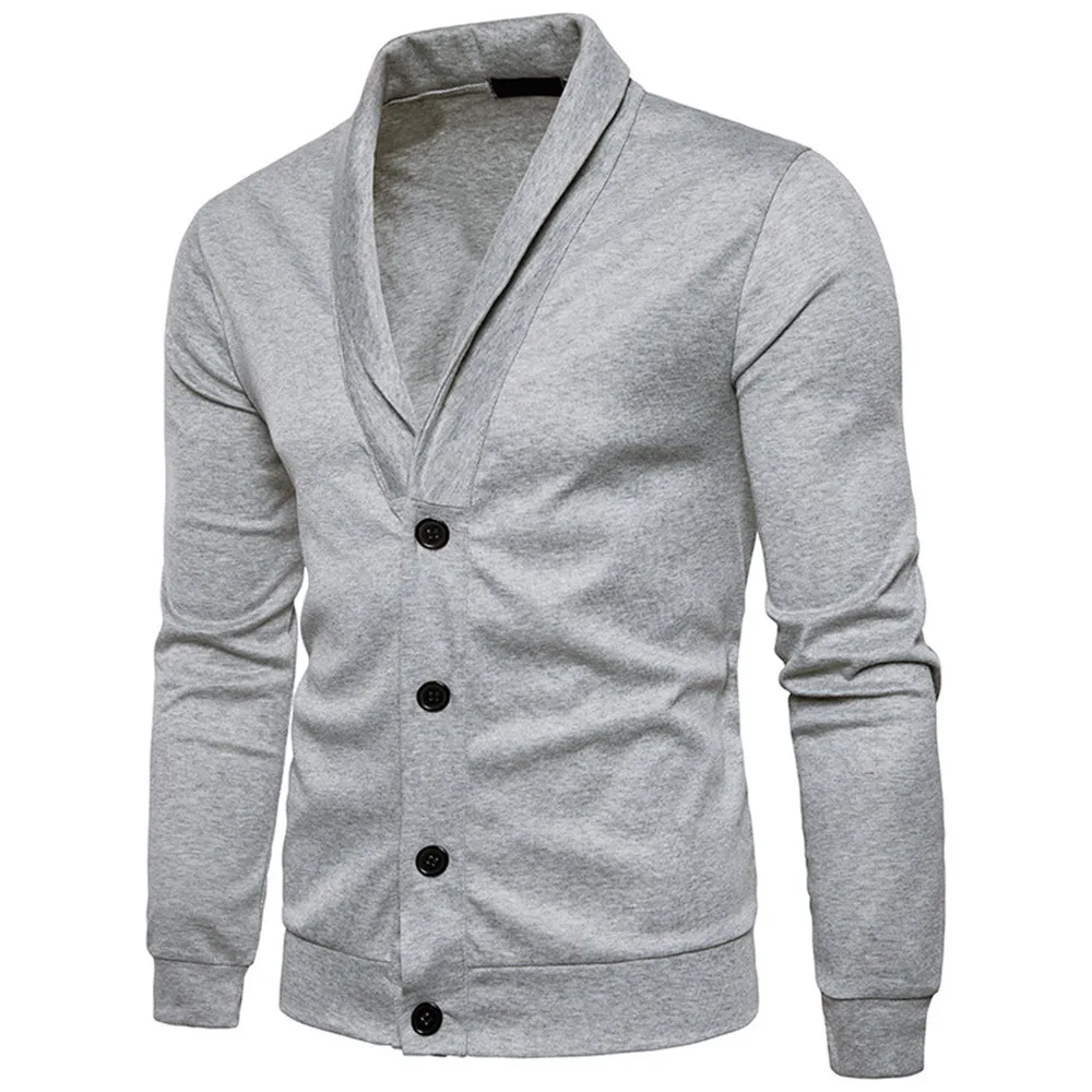 Coat For Men Sweater Fitness Casual Clothing Buttons