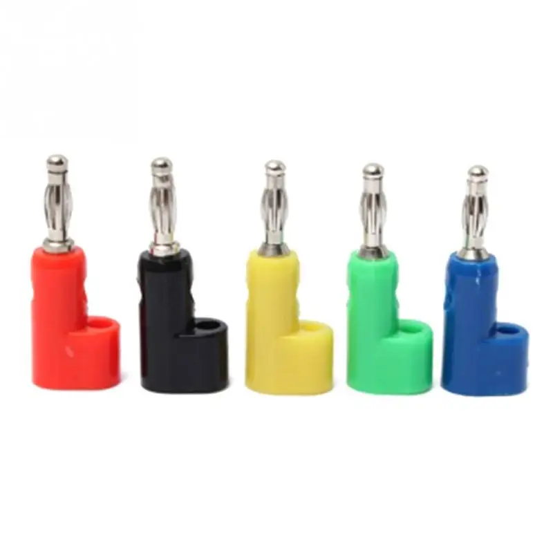 

4MM Banana Plug Audio Speaker Connectors 5pcs 5 Colors 4mm Banana Plug Socket for Binding Post Test Probes Terminal Connector