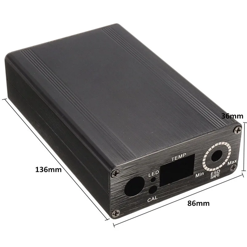 DIY-T12-Digital-Soldering-Iron-Station-Aluminum-Black-Shell-Case-Power-Socket-Switch (5)