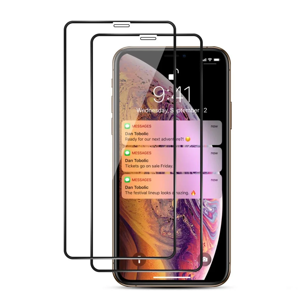 2 шт Полное покрытие экрана протектор для iPhone XS MAX XR X стекло 7 8 Plus защитное на 5 5S 6