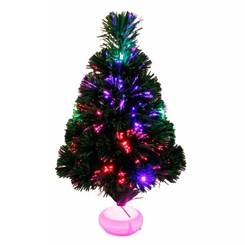 

45CM Colourful LED Fiber Optical Luminous Christmas Tree for Home Decor New Year Xmas Party Indoor Decorative Luminous Props