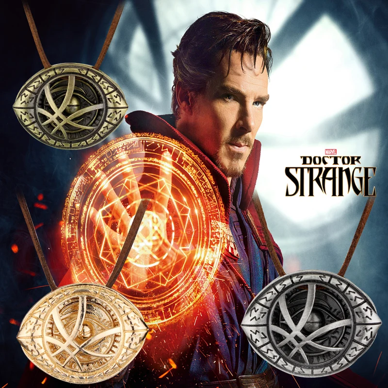 

Fashion Movie Jewelry Doctor Strange Necklace The Avengers 3 Eye of Agamotto Pendant For Women Men Personalized Accessories