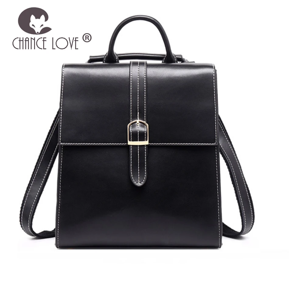 

Chance Love 2018 new fashion belt Genuine leather backpack soft face college wind ladies backpack female bolsa feminina bag