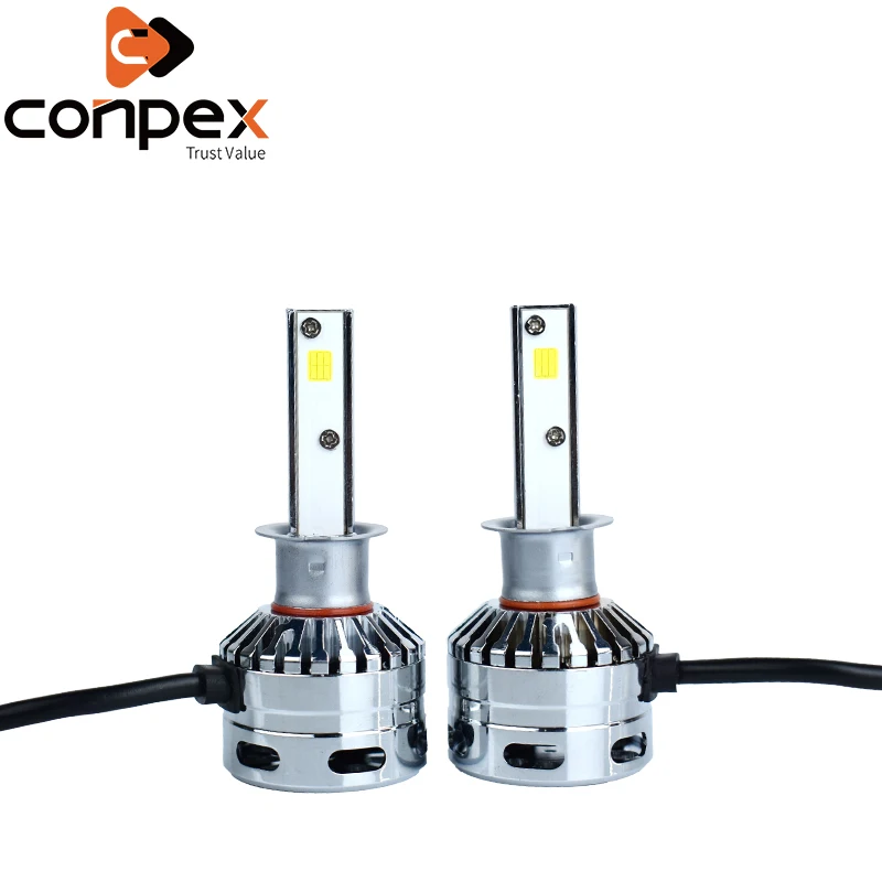 

2pcs Car Headlight Bulbs LED 6500K 12V 2.5A H3 LED high temperature resistant chip Two-sided LED lamp beads signal lamp Lights