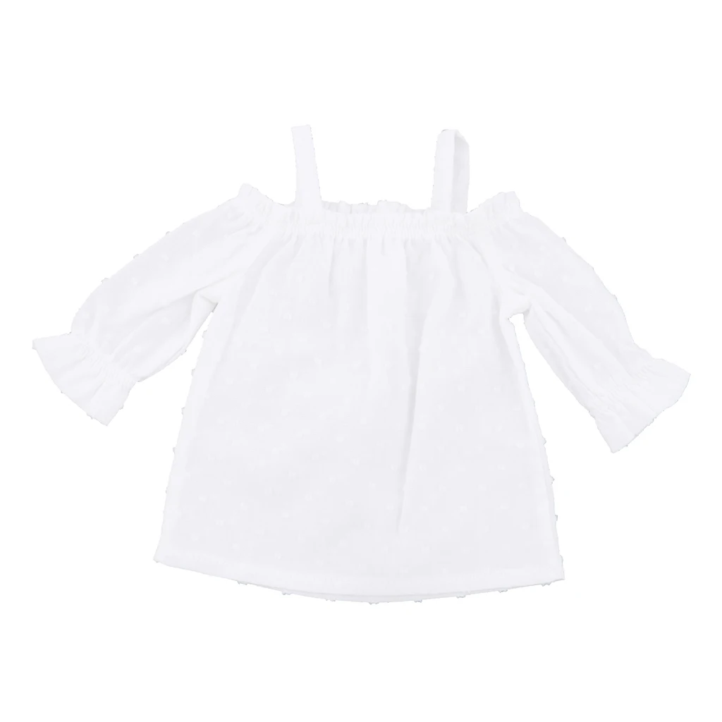 1/3 BJD Smart Doll Clothes Shoulder Tops for Dollfie DOD SD DD Bare Shoulder Top Shorts Casual Outfit White 