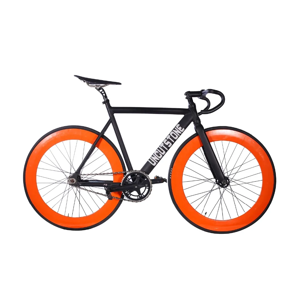 Sale Fixed Gear bike   frame 53cm 55cm 58cm  Aluminum alloy Bike Track  Bicycle 70mm alloy  700C wheel Fixie bike 2