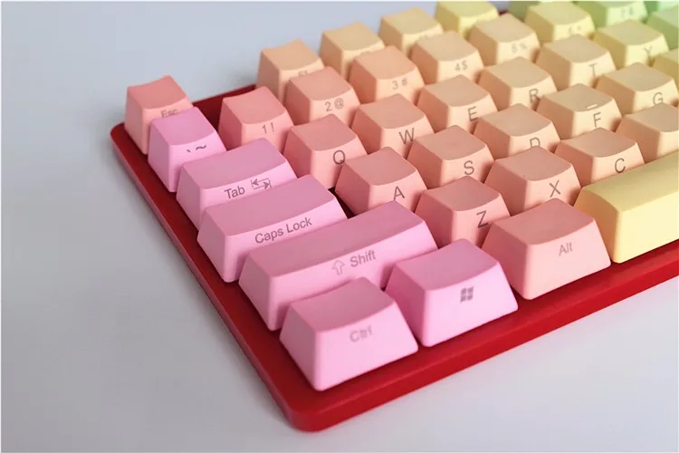 MP 108 ключей Радуга градиент Cherry MX Переключатель PBT Keycap радий valture сбоку-печатных Keycap для проводной USB механическая клавиатура