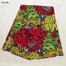 Африканский парафинированный хлопок ткань высокого качества цветочный воск печать в 3 цветах для шитья 6 ярдов Анкара хлопок ткань F96-13