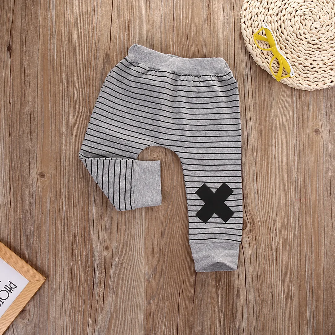 FOCUSNORM/полосатые штаны-шаровары для новорожденных мальчиков и девочек, штаны-леггинсы, размер от 0 до 24 месяцев