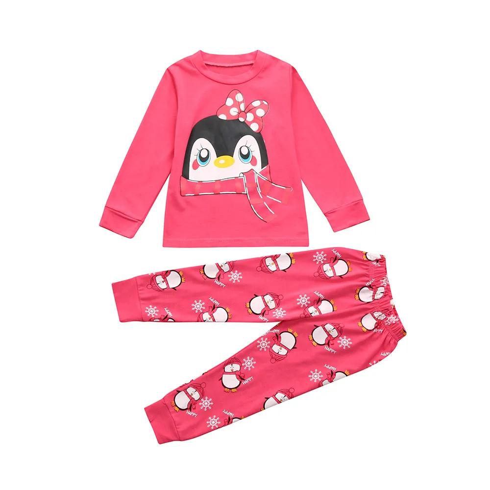 Baby Pyjamas Set,Toddler Long Sleeve Girls Cartoon Dinosaur Print Tops Star Pants Sleepwear Outfits for 2-8 Years Old