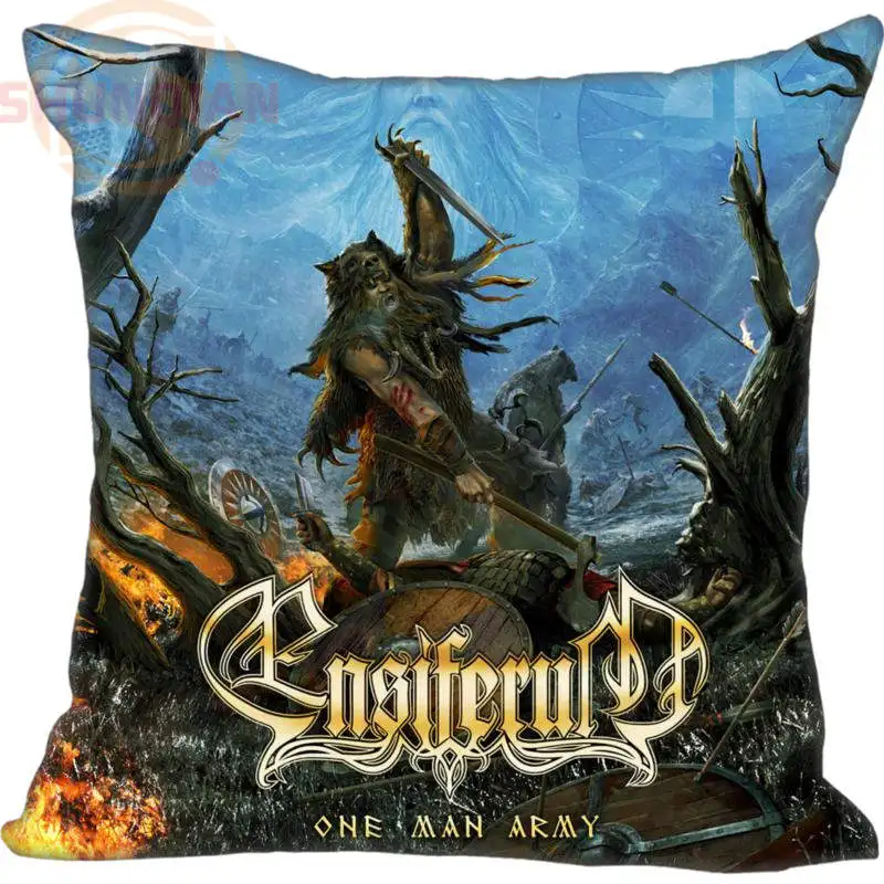

LU Fashion boutique Custom One Man Army Ensiferum album Pillow Case Square Pillowcases zipper 20x20cm 35x35cm 40x40cm