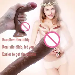 Медицинский ПВХ фаллоимитатор с присоской для мастурбации массажер влагалища сексуальная игрушка-пенис 7,6 дюймов Пенис Вибратор страпон с