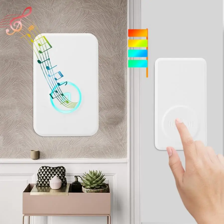 

Self-Generating Power Wireless Doorbell 25 Ringtones Home Door Bell Kit Waterproof smart door bell motion sensor bell