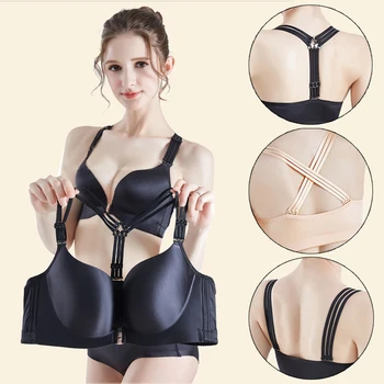 

Sexy Women Bra Plus Size Brassiere Large Size lingerie Bralette Seamless Front Closure push up underwear female intimates #D