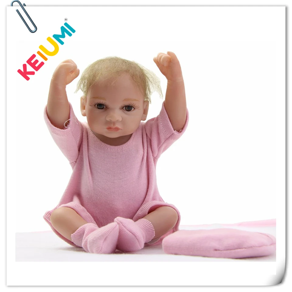 

10 Inches Reborn Baby Doll Girl Full Silicone Vinyl Real Looking Princess Dolls Wearing Pink Clothes Kids Birthday Gift