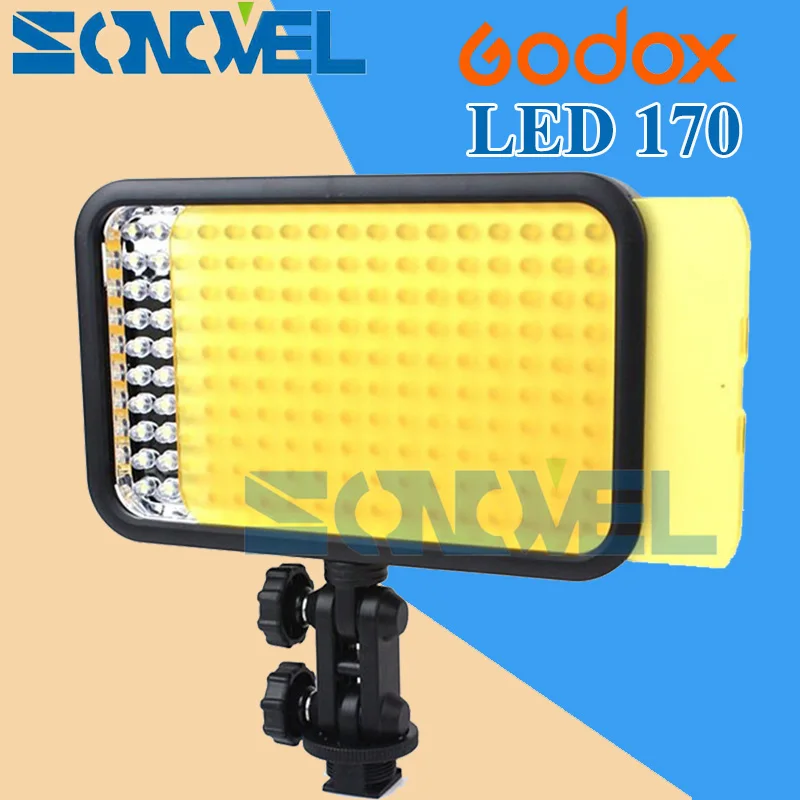Godox LED170 видео Лампа 170 светодиодное Освещение 5500 6500K для Canon Nikon камера видеокамера