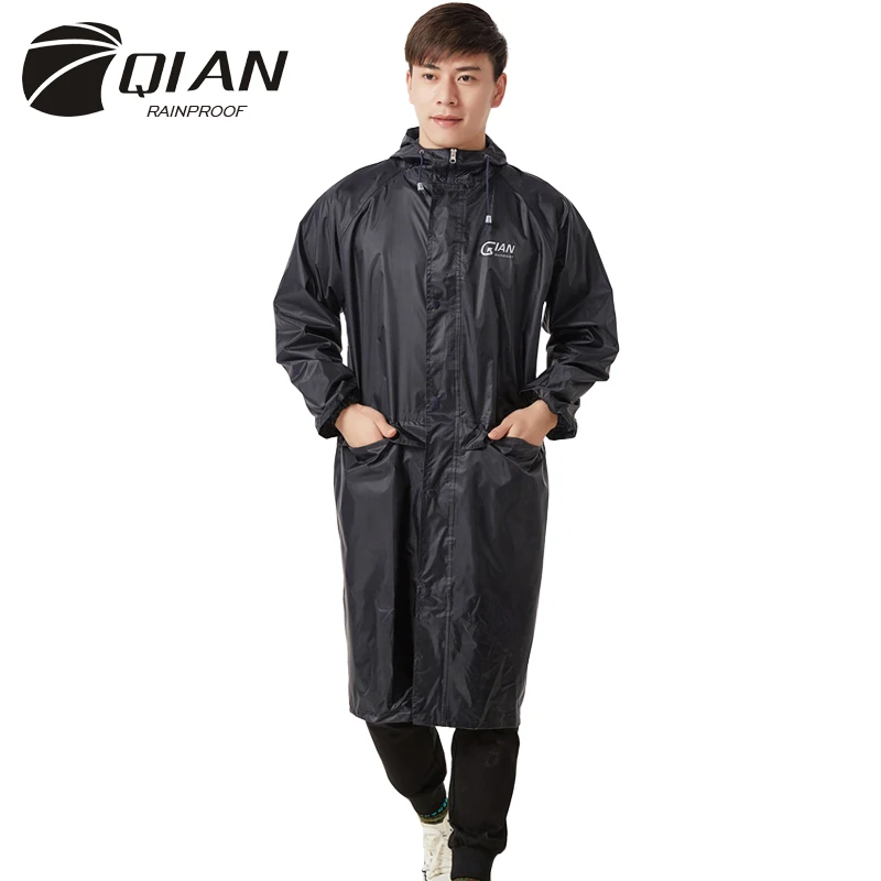 

QIAN RAINPROOF Impermeable Long Style Raincoat Adults Waterproof Trench Coat Poncho Rain Coat Female Rainwear Rain Gear Poncho