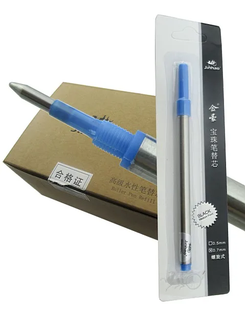 Закручивающаяся Ручка-роллер для заправки 50 шт./лот наконечник м 0,7 мм 2 цвета на выбор - Цвет: 50x Blue