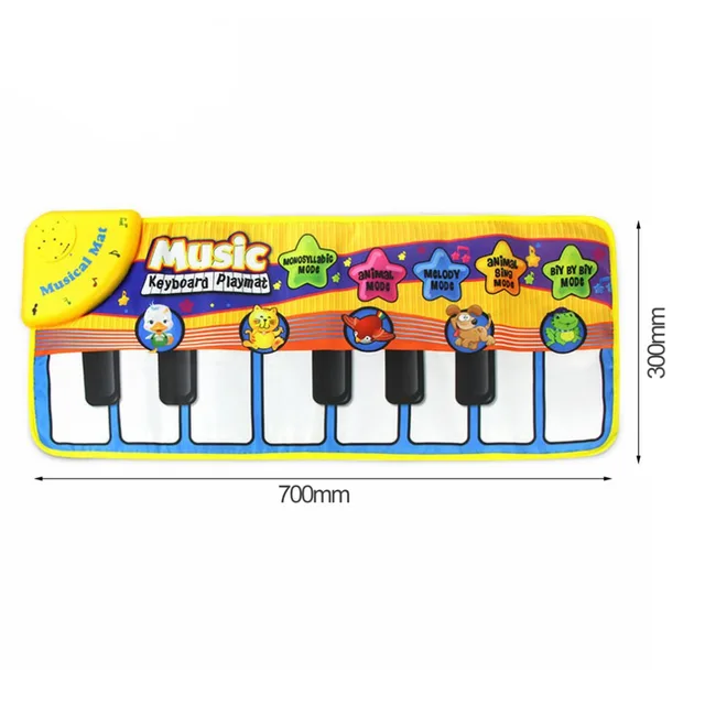 Multifunctional Kids Informative Educational Musical Toys Innovative Musical Kid Piano Play Mat with Lovely Animal Pattern