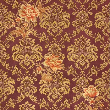 

New modern European 3D Rose Flower wallpaper 3D relief background wallpaper damask wall paper Living room hallway wallpaper roll