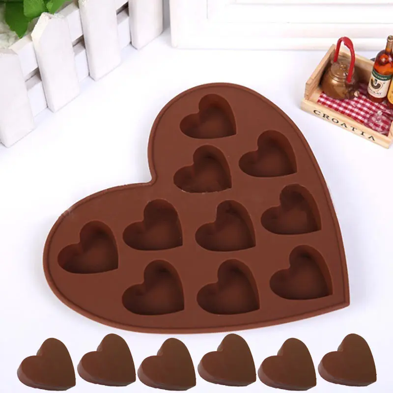 New Heart Shape Silicone Cake Mold DIY Chocolate Soap