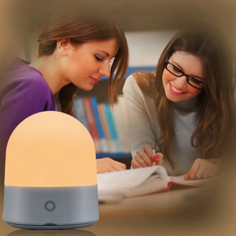 

Hot Night Light With Sensor Touch Control 8 Color Changing RGB Mode Safe Rechargeable Portable Nursery Lamp For Reading Sleeping
