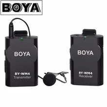 BOYA by-wm4 Беспроводной петличный микрофон система для Canon Nikon Sony Panasonic DSLR Камера видеокамеры iphone Android-смартфон