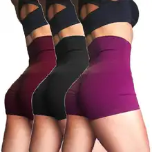 Для женщин шорты эластичный Фитнес шорты сексуальные Высокая талия Push Up бедра спортивный зал шорты для бега для дам высококачественные