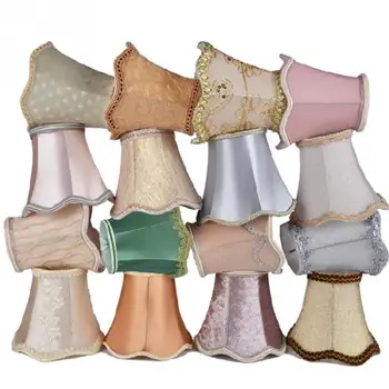 

Art Deco Ripple Table Lamp Shades Crystal Chandelier Wall Lamp Fabric Lampshade Nordic Style Modern Lamp Cover for Home Decor