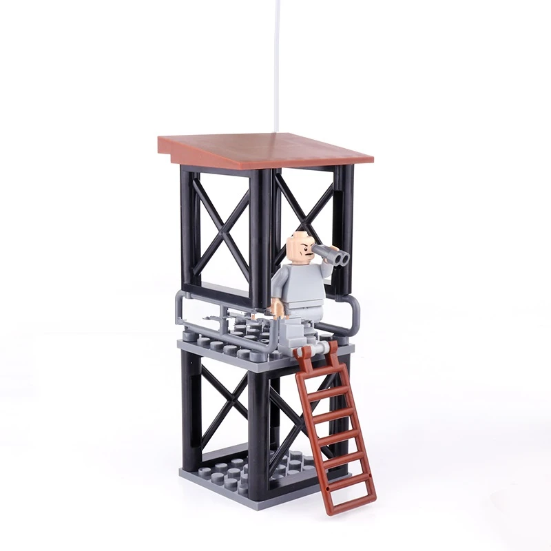 

Observatory Sentry Post Weapons Brinquedos Compatible Playmobil Military World War 2 Mini Figures Building Block Original Toys