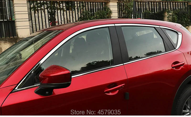 Отделка для автомобильных окон, кузова, боковой отделки, полосы, отделка, наружный хром, декоративный автомобиль-Стайлинг для Mazda CX-5 CX5 KF