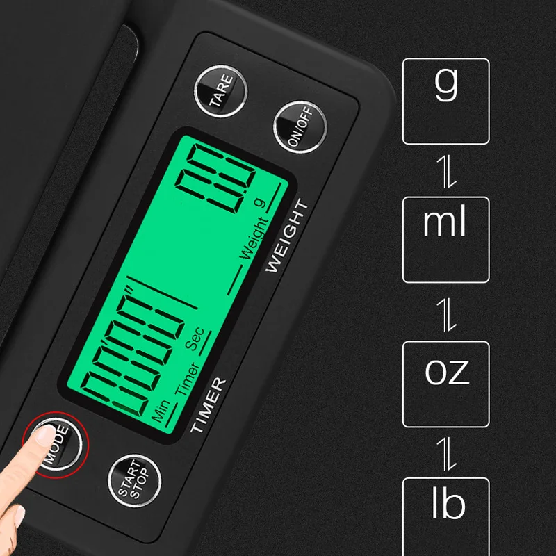 

Hot 1 Pcs Electronic Coffee Scale Portable with Timer LCD Digital Weighing Tool for Kitchen XJS789