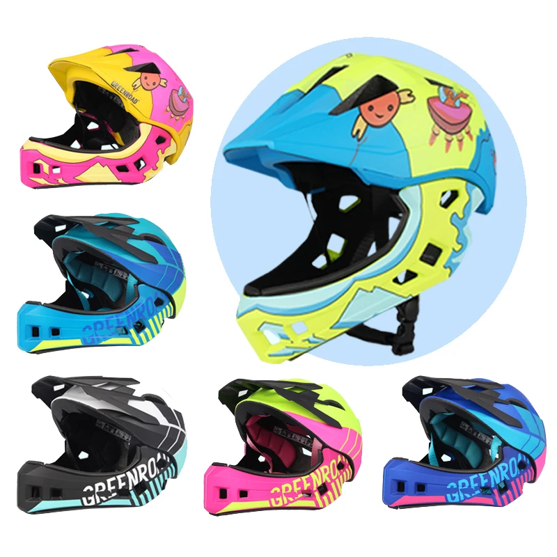 Спортивный шлем для детей 3-10 лет с полной защитой головы и сохранением равновесия