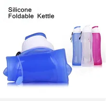 500 ml de Silicona Plegable Hervidor de Agua Al Aire Libre Deporte Botella De La Coctelera Botella de Agua Mágica de Múltiples Funciones Portable Plegable