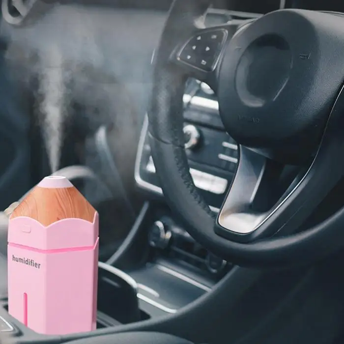 

230ML Ultrasonic Air Pencil Humidifier Aroma Essential Oil Diffuser for Home Car USB Fogger Mist Maker with LED Night Lamp