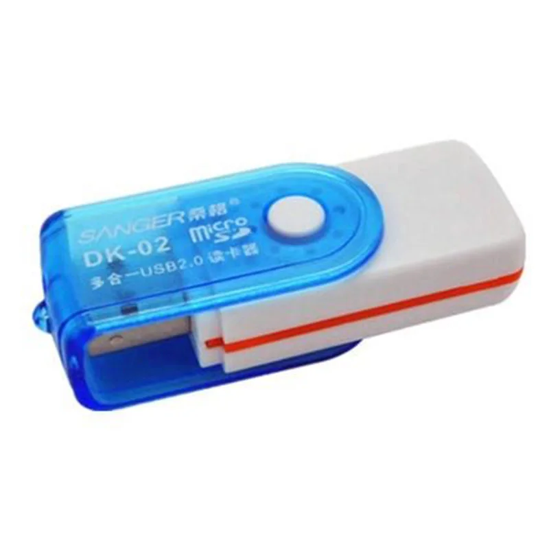 Larryjoe 4 в 1 USB 2,0 High Speed Многофункциональный все в 1 MS M2 SDHC мультимедийная плата Micro SD U-Flash считыватель карт памяти случайный цвет