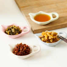 teapot shape plastic sauce font b dish b font small snack bowl cheap tableware wholesale