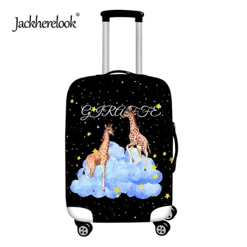 

Jackherelook Cute Fashion Giraffe Prints Travel Suitcase Cover for 18-30 Inch Trunk Case Baggage Bags Dust Rain Cover Protector