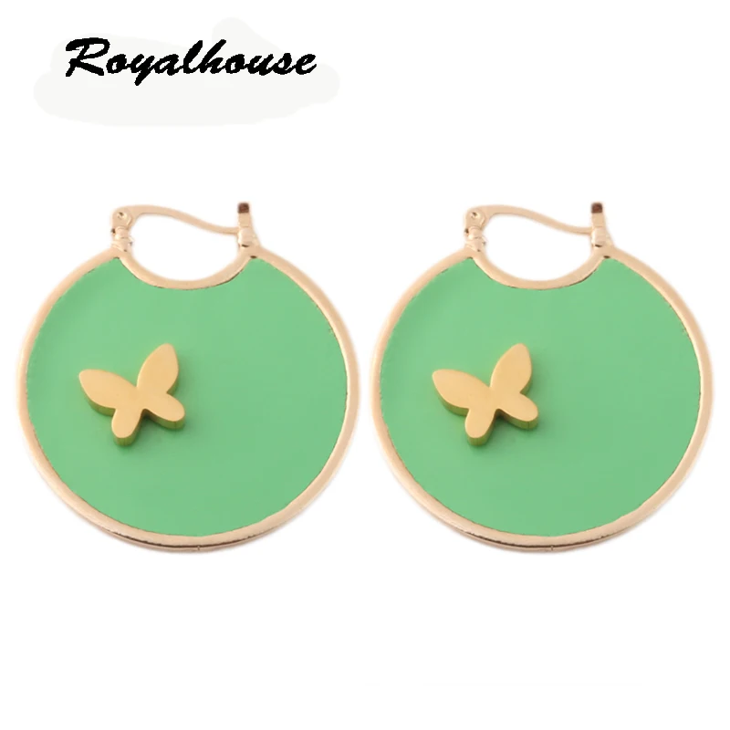 

Royalhouse brand Snake Leather Earring butterfly Big Earrings Alloy Copper Large Long Woman Brinco Ear Oorbellen Christmas