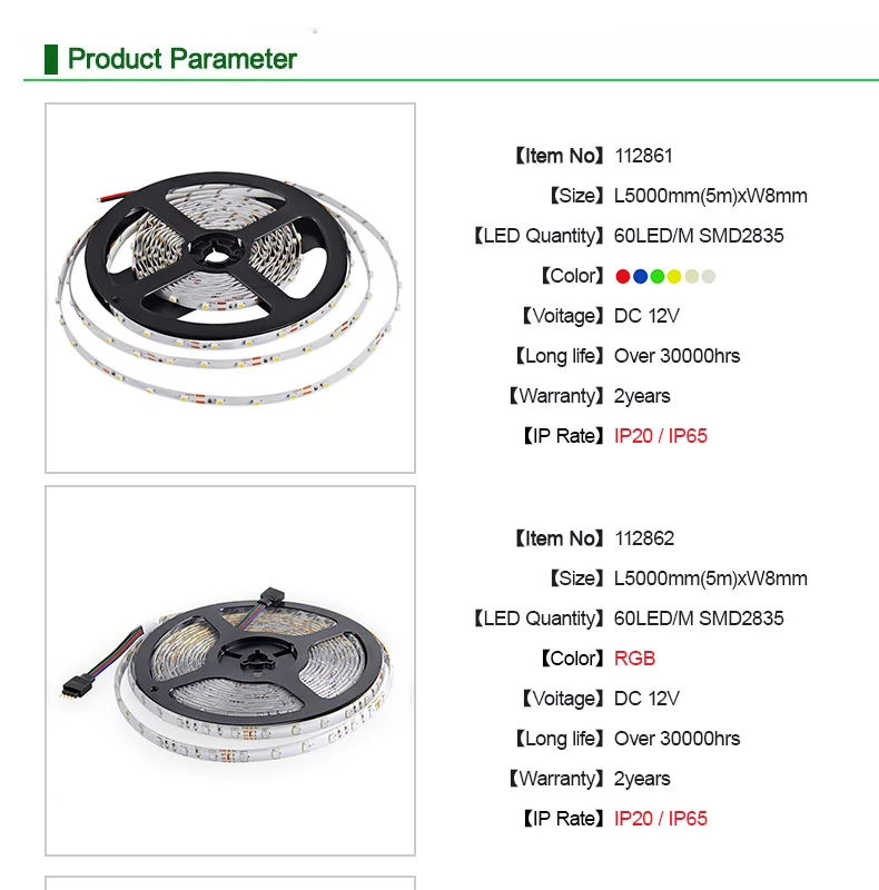 5 м Светодиодная лента светильник 2835 5050 RGB Светодиодная лента Водонепроницаемая DC 12 В 60 светодиодный s/M Fliexible RGB светодиодный ленточный светильник для украшения дома