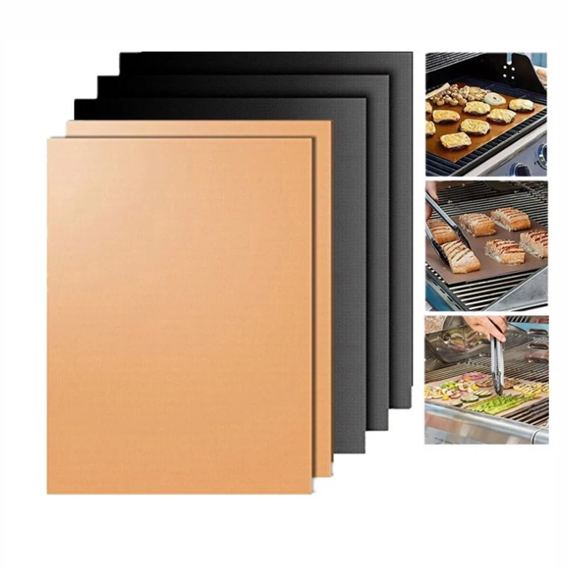 

1pcs 60*40 Cm Reusable Baking Mat High Temperature Resistant Teflon Sheet Heat-resistant Pad Non-stick For Outdoor Bbq new