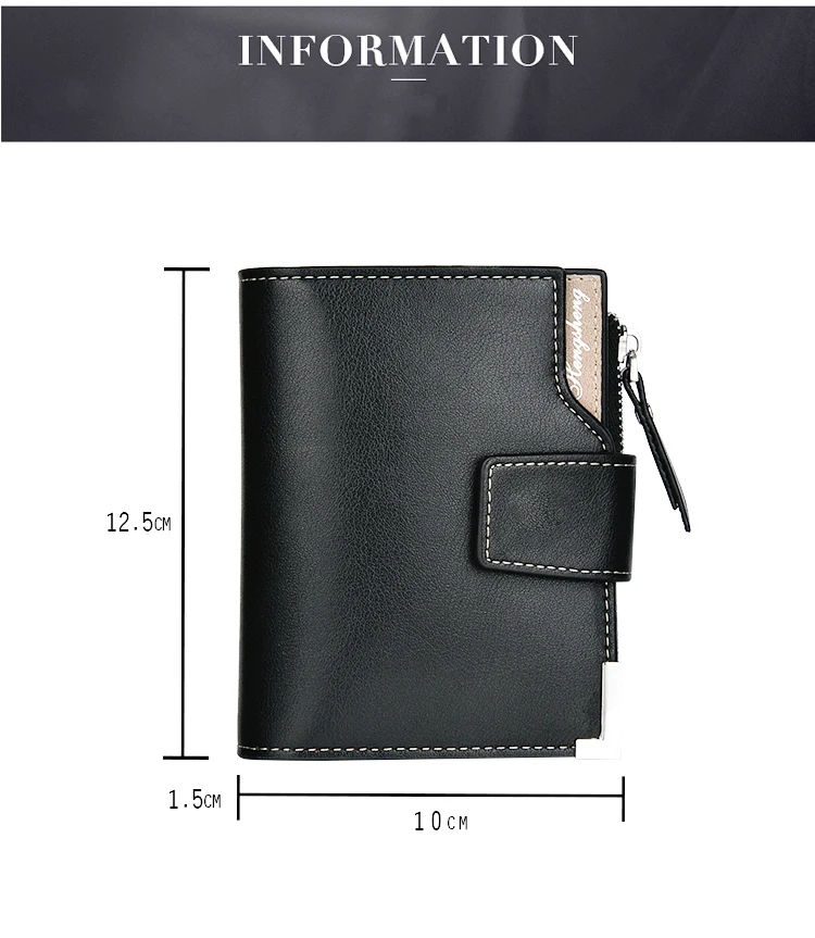Модный мужской кожаный бумажник ID Монета Держатель для карт кошелек клатч