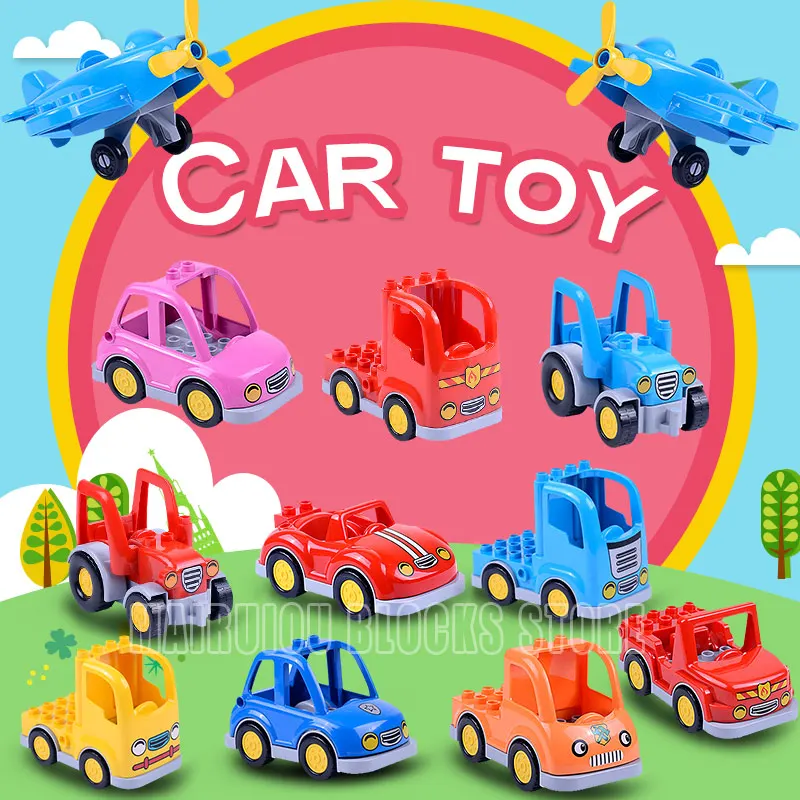 Legoing Technic Car Trailer Truck Plain Model Building Blocks Duplo Bricks City Family Figures Legoings Educational Toy for Baby Legoing Technic Car Trailer Truck Plain Model Building Blocks Duplo Bricks City Family Figures Legoings Educational Toy for Baby