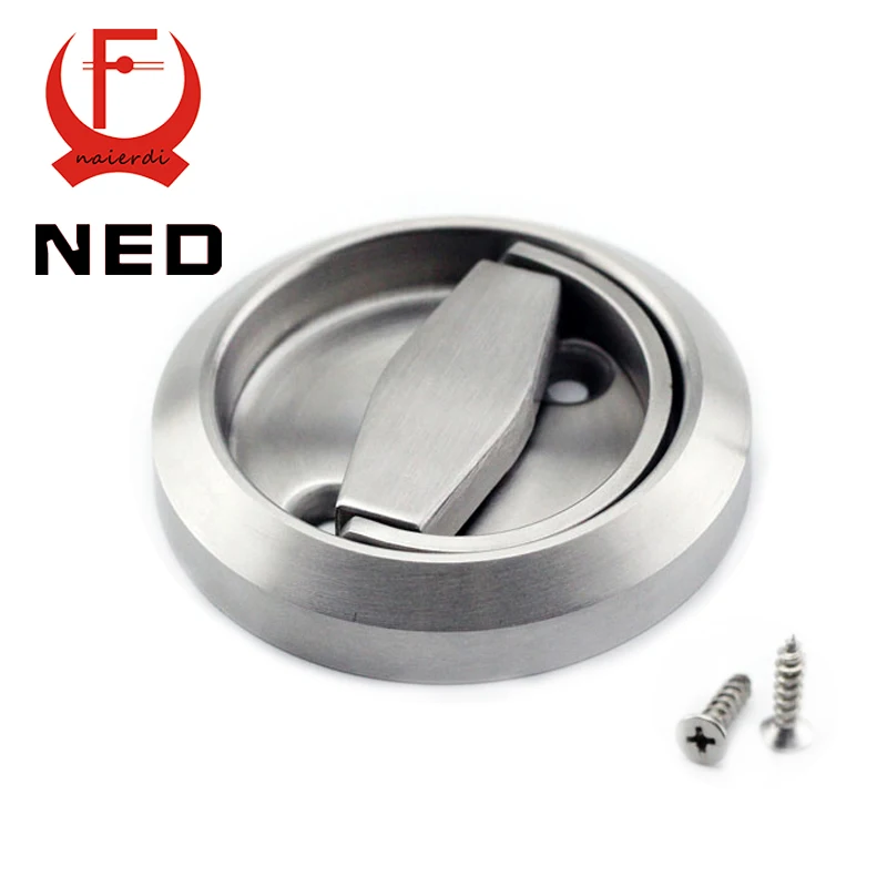 

NED 2 Pieces/Set 304 Stainless Steel Cup Handle Recessed Invisible Pull Door Handles Cabinet For Fire Proof Home Use