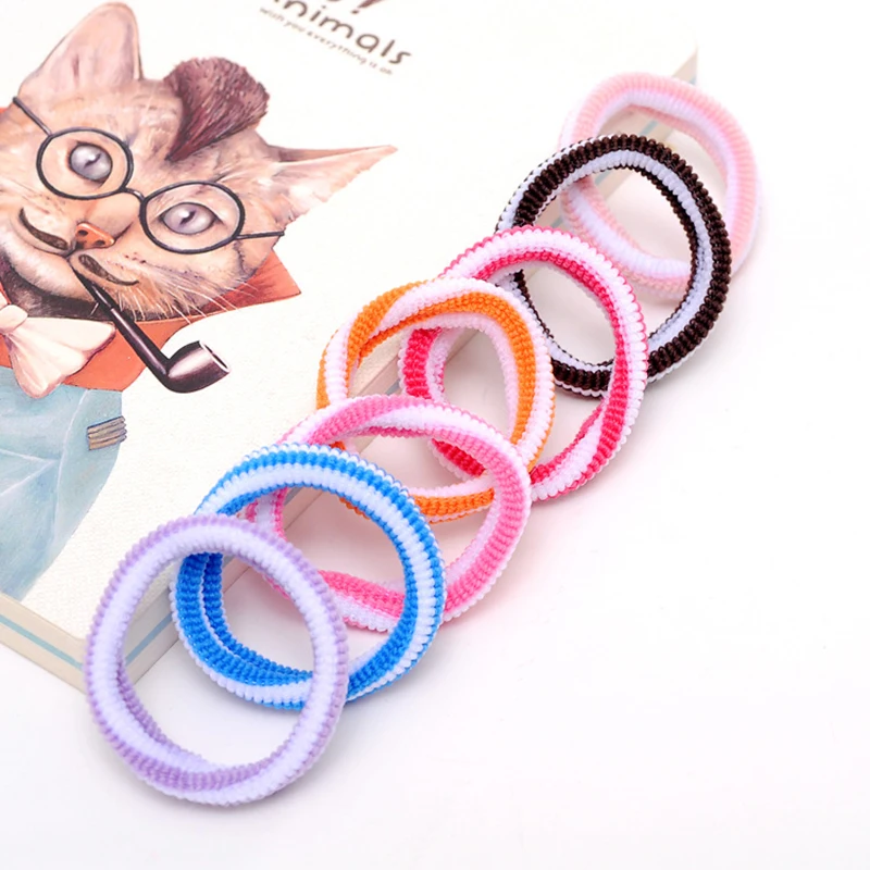 Women Seamless High Elastic Hair Ropes Random Color Small Striped Towel Ring Matching Head Bundle Hair Accessories New Wholesale Women Seamless High Elastic Hair Ropes Random Color Small Striped Towel Ring Matching Head Bundle Hair Accessories New Wholesale