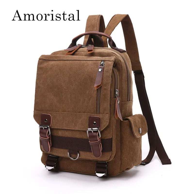 

Vintage Men's Oblique Cross-bag Fashion Chest Bag Unisex Canvas Crossbody Bags For Men Messenger Portable Pack Casual Bags B173