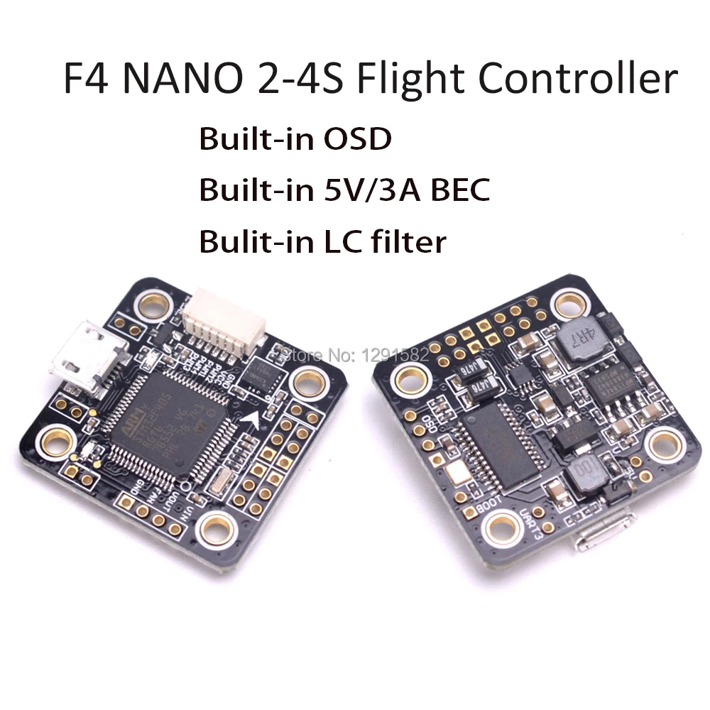 

F4 STM32F405 2-4S Flight Controller Built-in OSD 5V BEC LC filter Support BLheli suite for Nano RC FPV Racing Drone Quad