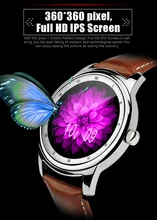 DM365 Bluetooth 4.0 Smart Watch 360*360 IPS full view & Leather Strap Pedometer Sleep Monitor Support Hebrew Turkish